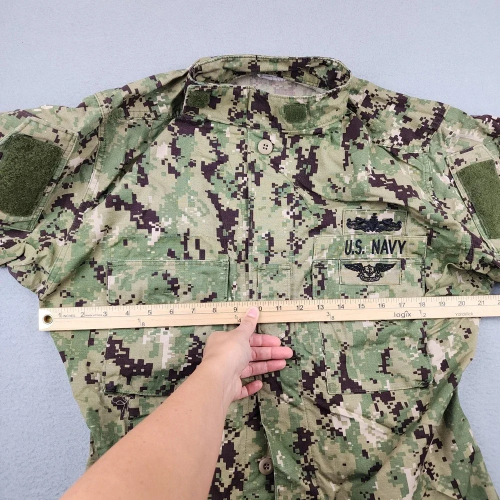 US Navy Blouse Medium Reg Working Uniform Type III NWU Green Camo Top Golden Mfg